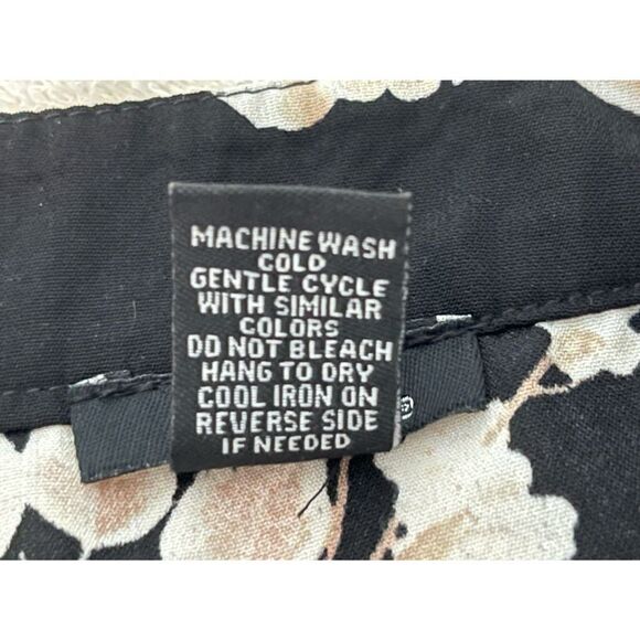 Rue 21 Lace Up Front Hi-Lo Hem Floral Dress Black with Beige Roses XS - Picture 6 of 6